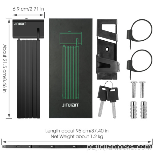 Motocicleta de aço endurecida dobrável MTB Road Bike Lock